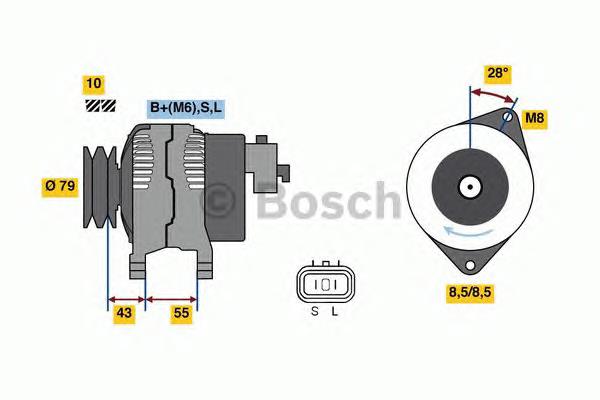 Gerador 0986080130 Bosch