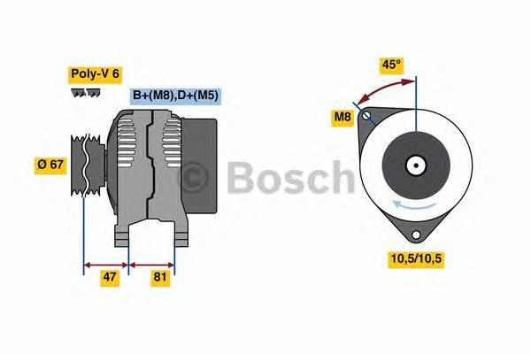 Gerador 0986080120 Bosch