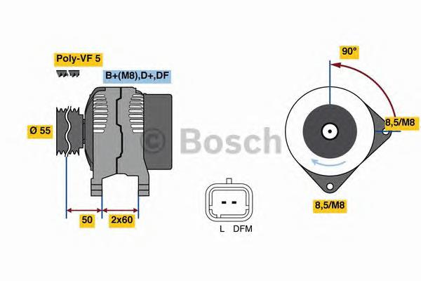 0986080140 Bosch gerador