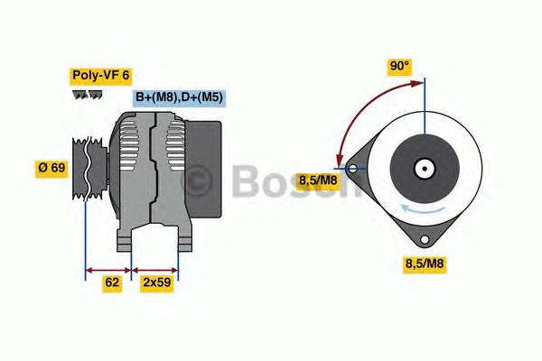 0986080080 Bosch gerador