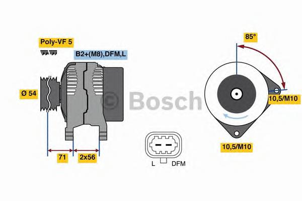 0986080100 Bosch gerador