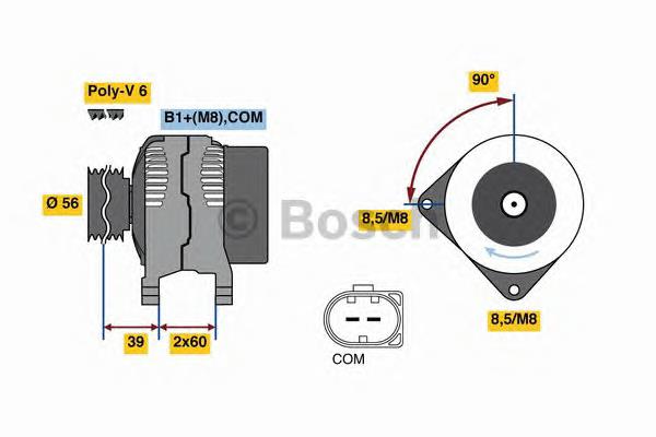 0986080090 Bosch gerador