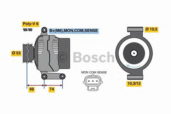 0 986 049 460 Bosch gerador