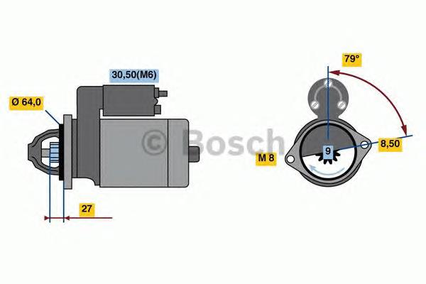 R1530109 Opel motor de arranco