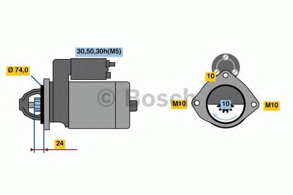 0986022930 Bosch motor de arranco