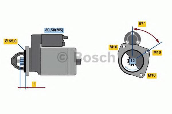 0986022910 Bosch motor de arranco