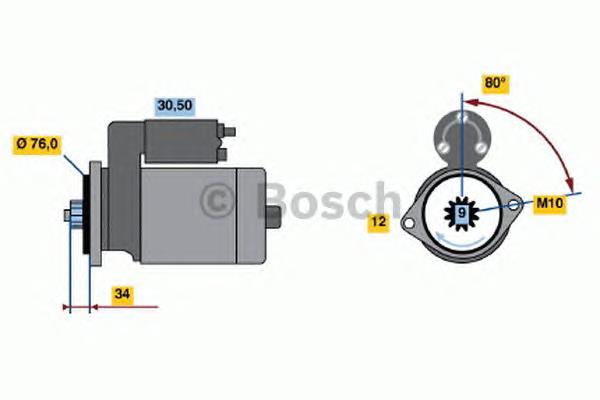 0 986 022 621 Bosch motor de arranco