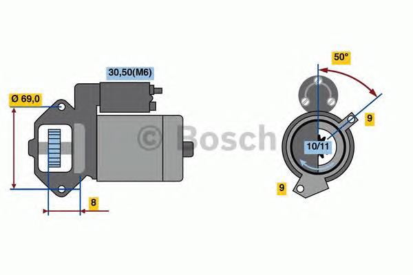 0986022670 Bosch motor de arranco