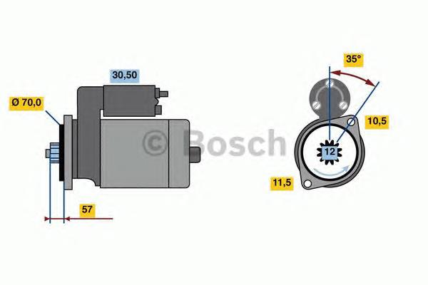 0 986 023 540 Bosch motor de arranco