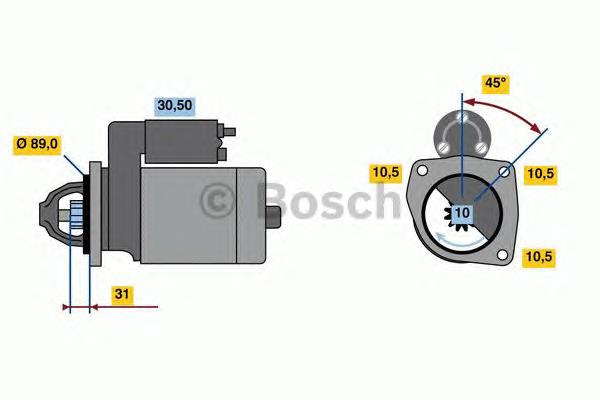 0986023510 Bosch motor de arranco