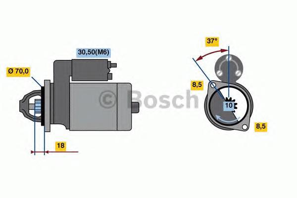 Motor de arranco 0986023690 Bosch