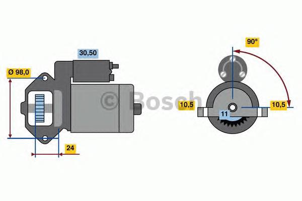 0 986 023 610 Bosch motor de arranco