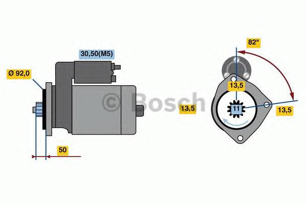 Motor de arranco 0986023590 Bosch