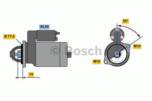 0986023630 Bosch motor de arranco