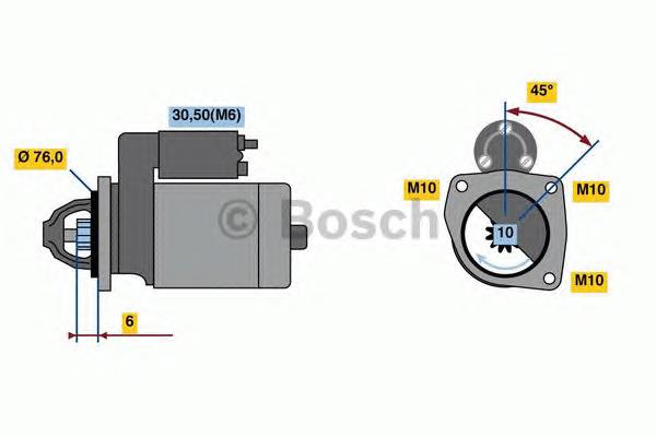 0986023620 Bosch motor de arranco