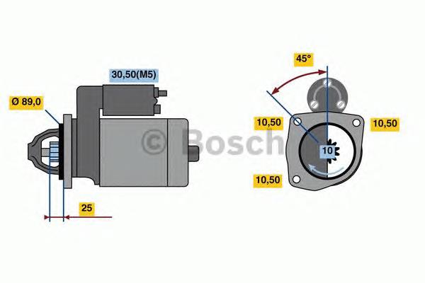 0 986 022 990 Bosch motor de arranco