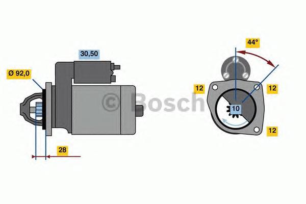 Motor de arranco 0986023440 Bosch