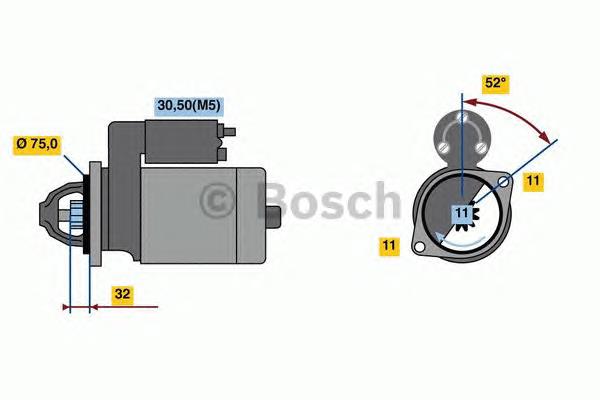 0986023250 Bosch motor de arranco