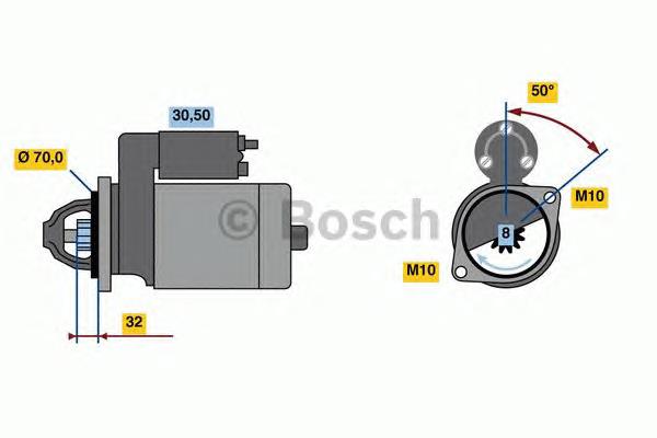 0 986 023 230 Bosch motor de arranco