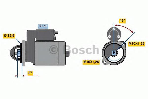 0986023370 Bosch motor de arranco