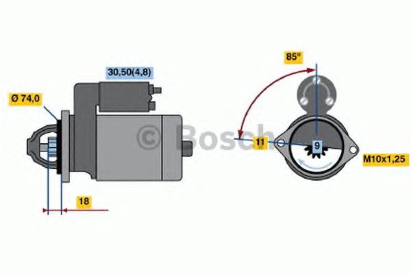 0986021060 Bosch motor de arranco