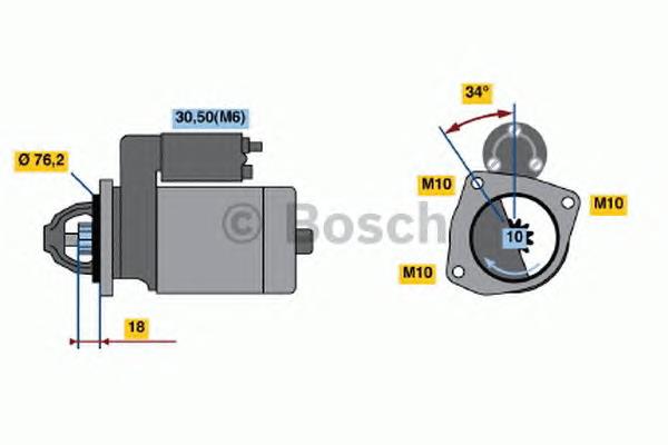 0986020900 Bosch motor de arranco