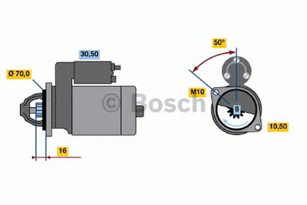 Motor de arranco 0986020701 Bosch