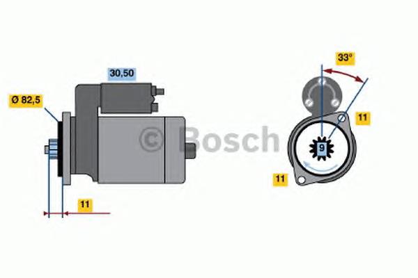 Motor de arranco 0986020711 Bosch