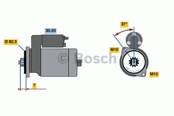 Motor de arranco 0986020751 Bosch