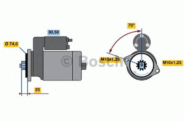 Motor de arranco 0986020771 Bosch