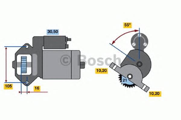 Motor de arranco 0986020801 Bosch