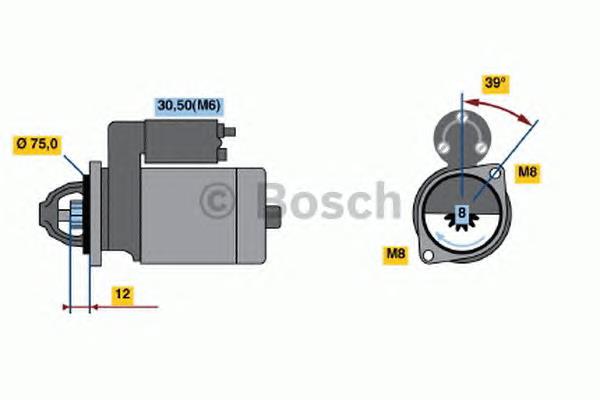 0986022101 Bosch motor de arranco