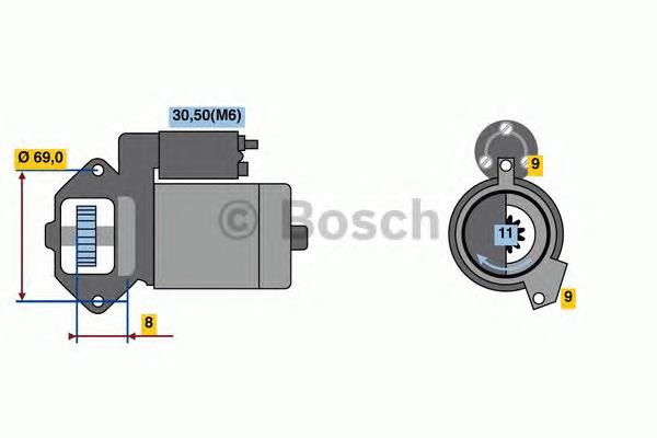 0 986 022 020 Bosch motor de arranco