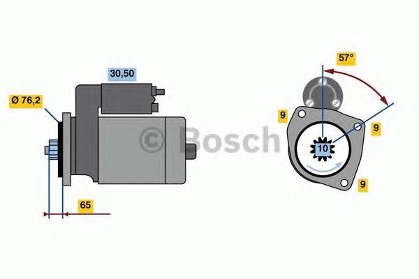 Motor de arranco 0986021870 Bosch