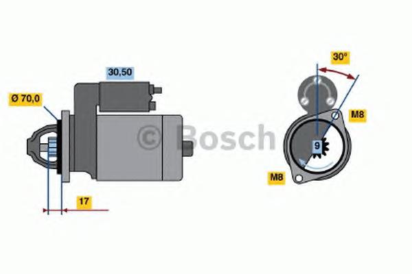 0 986 022 151 Bosch motor de arranco