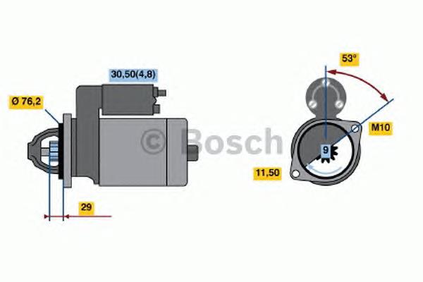 0 986 021 500 Bosch motor de arranco