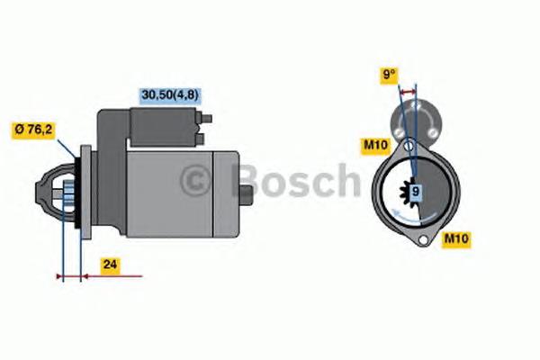 0986021510 Bosch motor de arranco