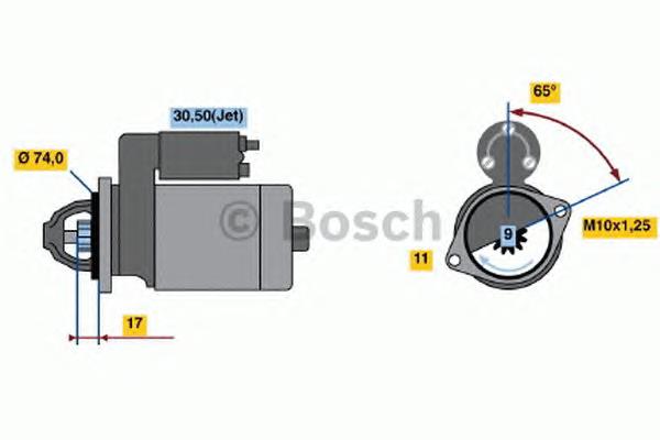 0986021530 Bosch motor de arranco