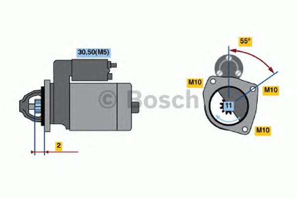 0986021671 Bosch motor de arranco