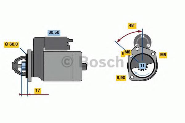 0986024060 Bosch motor de arranco