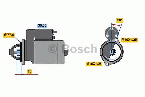 0986023980 Bosch motor de arranco