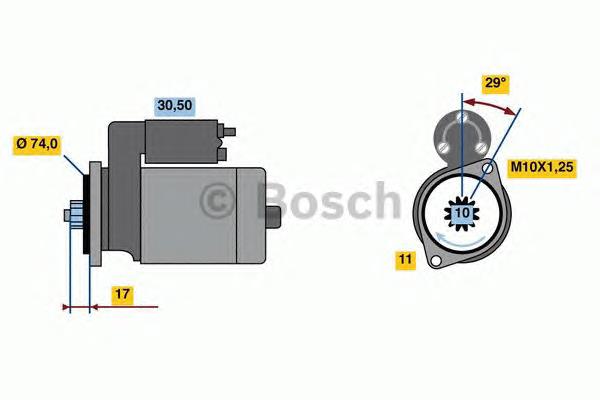 0986023970 Bosch motor de arranco