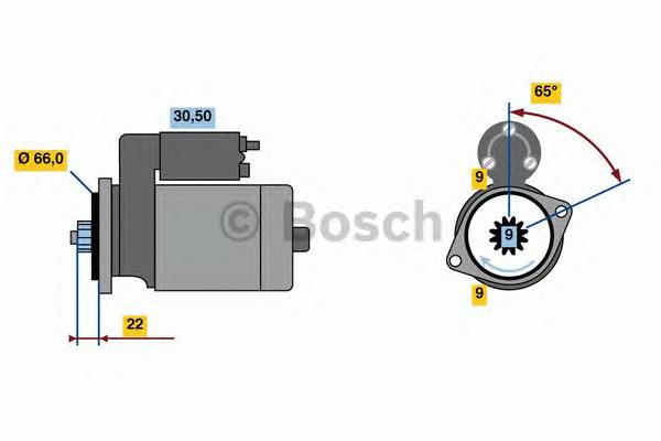 0986023710 Bosch motor de arranco