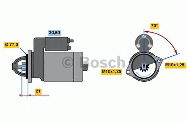 Motor de arranco 0986017691 Bosch