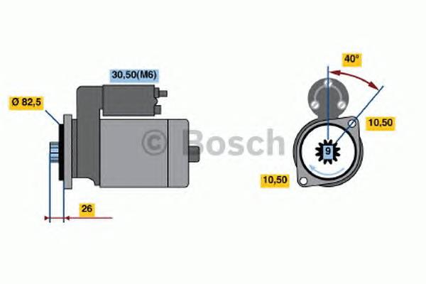 0986019820 Bosch motor de arranco