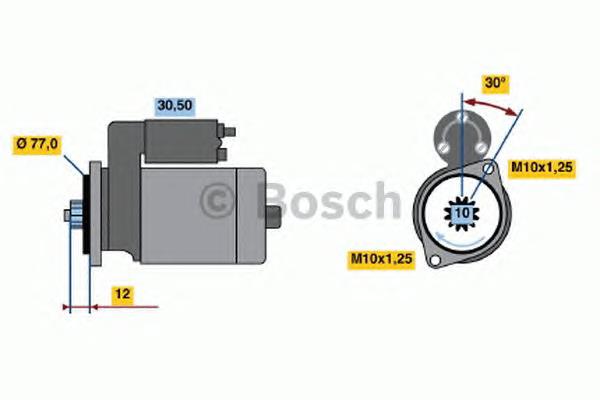 0986020421 Bosch motor de arranco