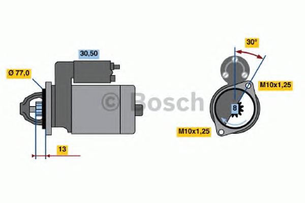 0 986 020 411 Bosch motor de arranco