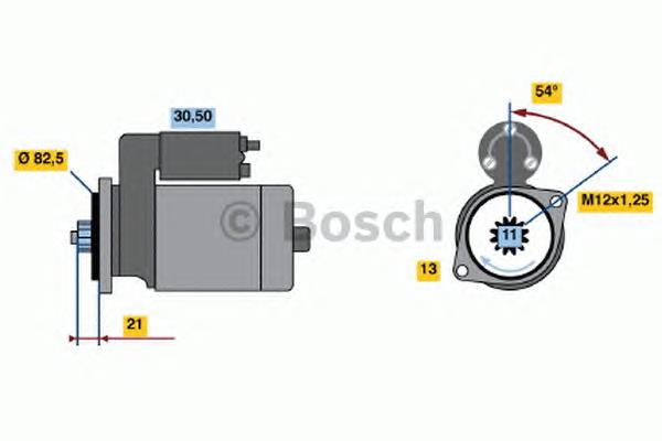 0986020601 Bosch motor de arranco