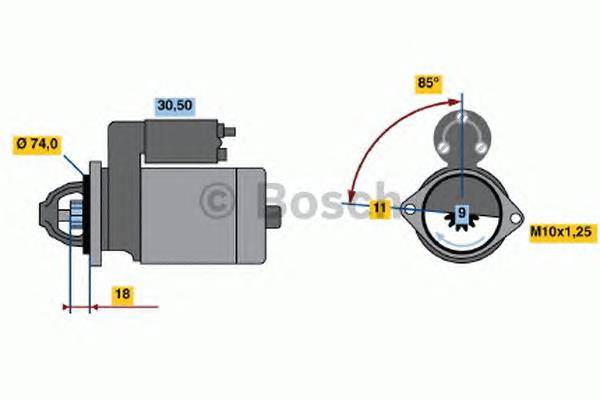 0986020551 Bosch motor de arranco