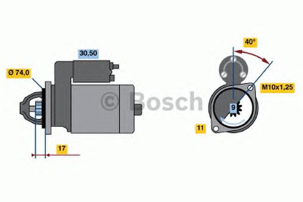 0986020541 Bosch motor de arranco